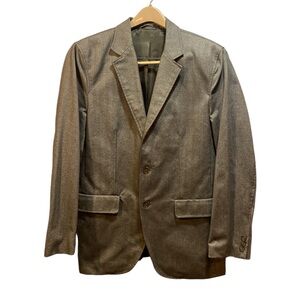 Calvin Klein sport coat blazer men’s medium brown herringbone 2 button